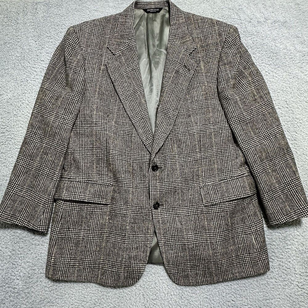 Majer Vintageβ Tweed 100% Camel Hair Blazer Preppy Workwear 44r Made In USA